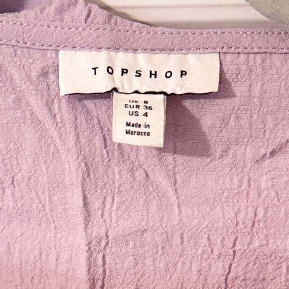 TOPSHOP Lavender Ruffle Blouse - Picture 4 of 5